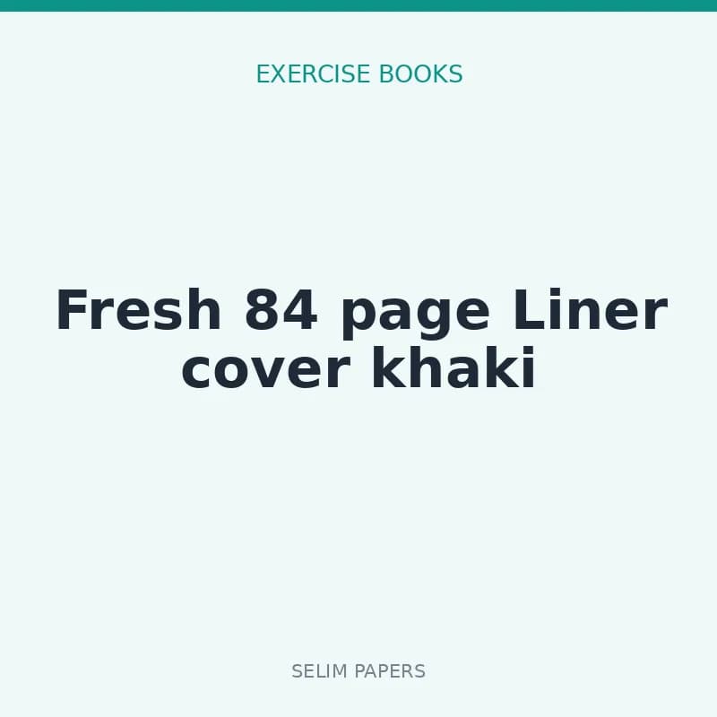 Fresh 84 page Liner cover khaki
