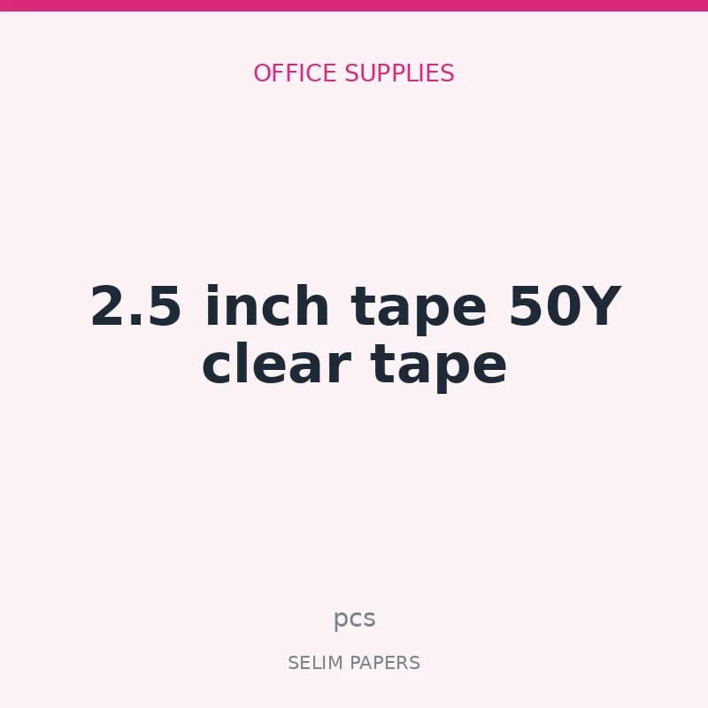 2.5 inch tape 50Y clear tape - Image 1