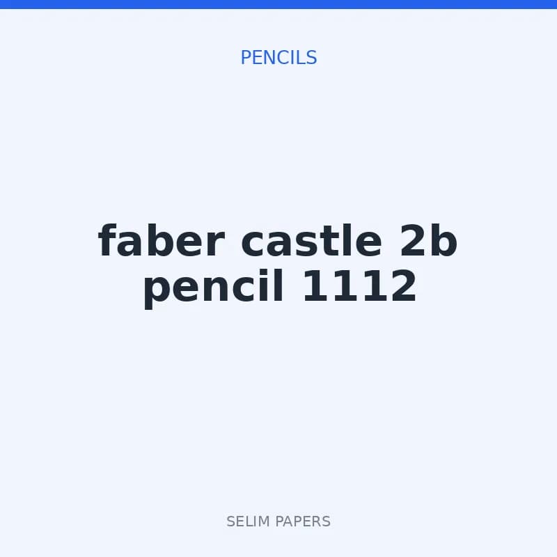 faber castle 2b pencil 1112