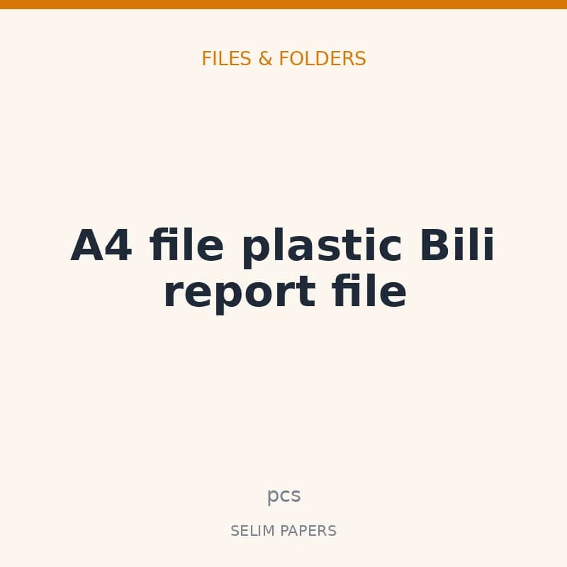 A4 file plastic Bili report file - Image 1