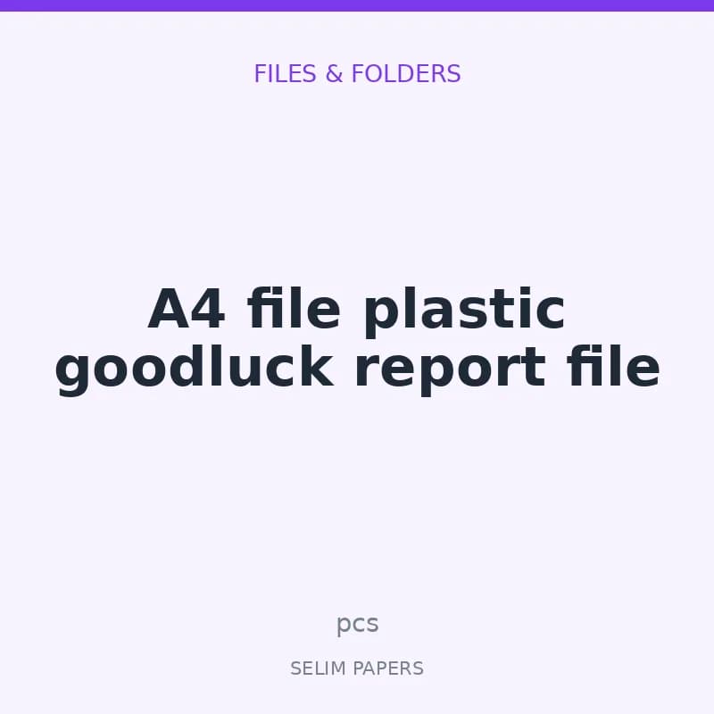 A4 file plastic goodluck report file