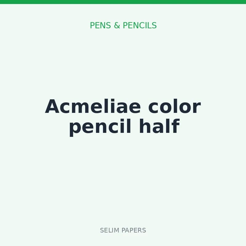 Acmeliae color pencil half