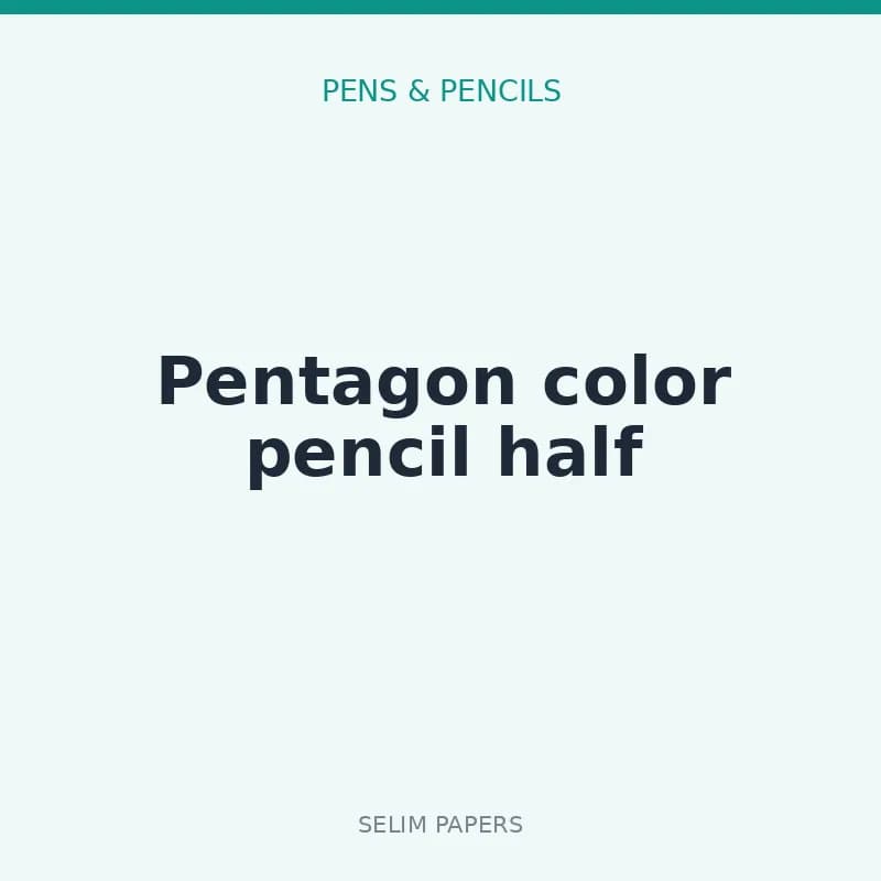 Pentagon color pencil half