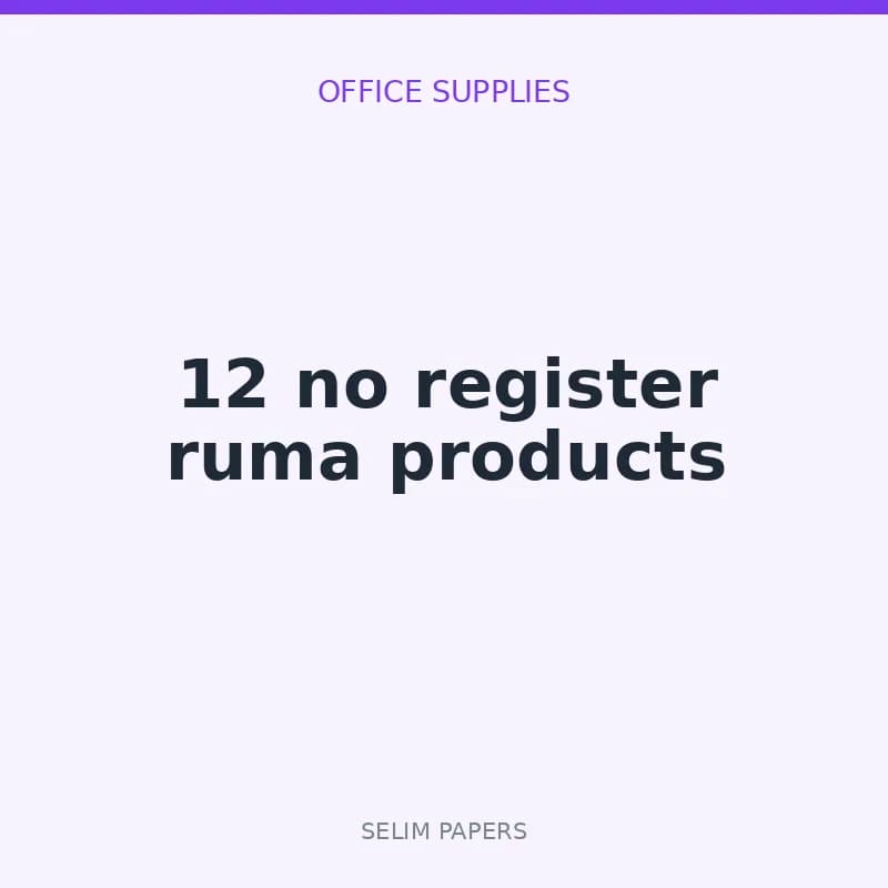 12 no register ruma products