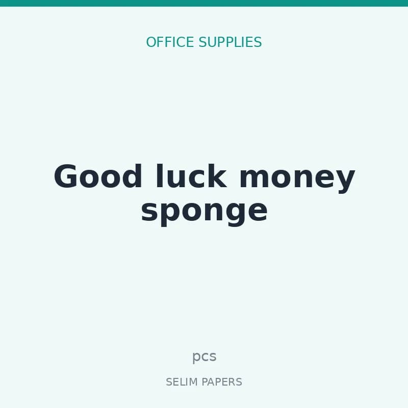 Good luck money sponge - Image 1