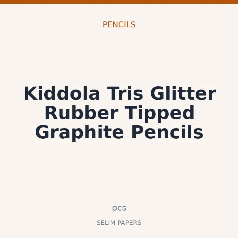 Kiddola Tris Glitter Rubber Tipped Graphite Pencils