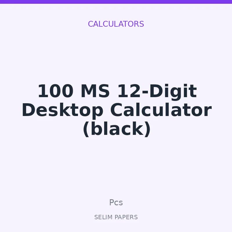 100 MS 12-Digit Desktop Calculator (black) - Image 1