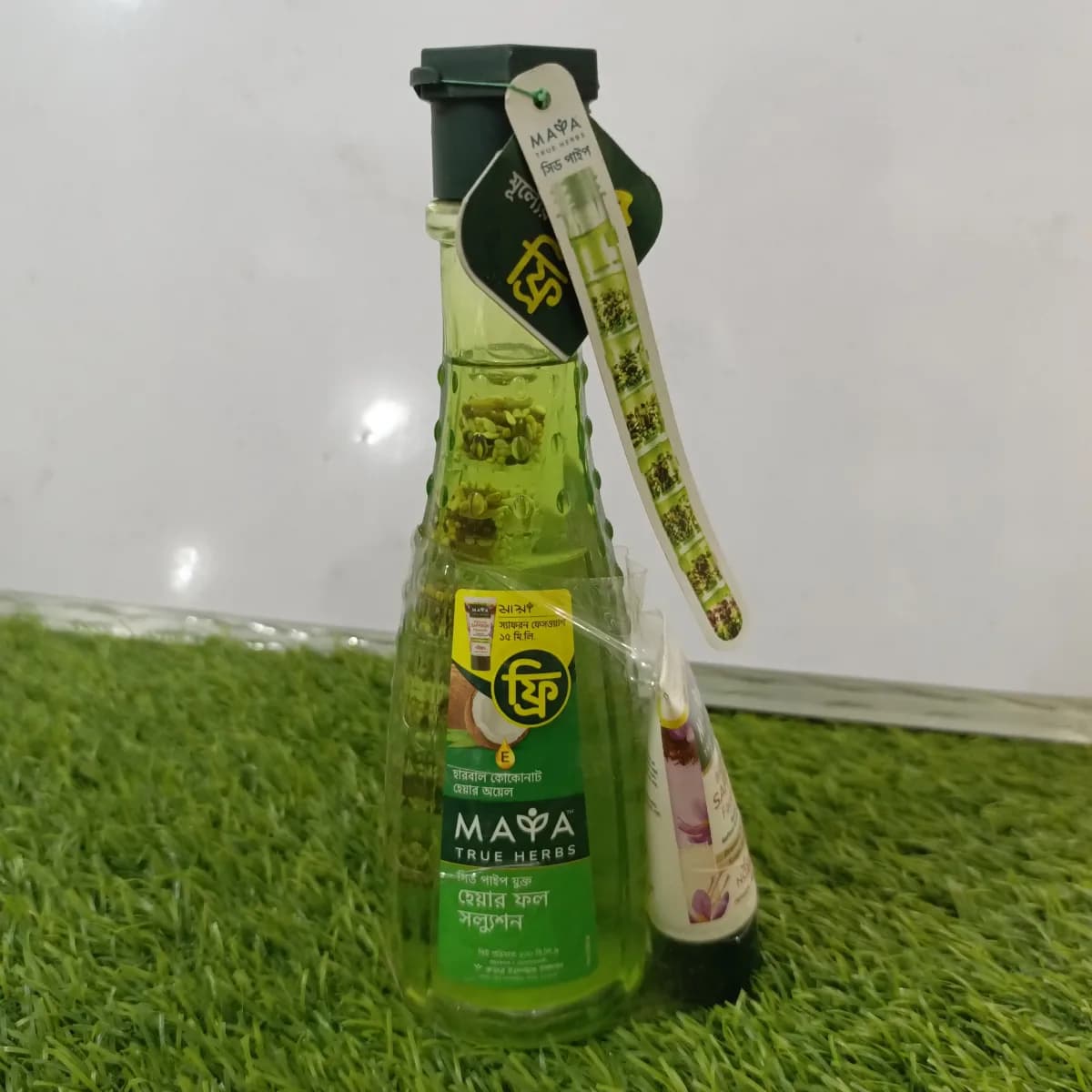 Maya harbal coconut hair oil 200 ml free saffron facewash 15 ml - Image 1