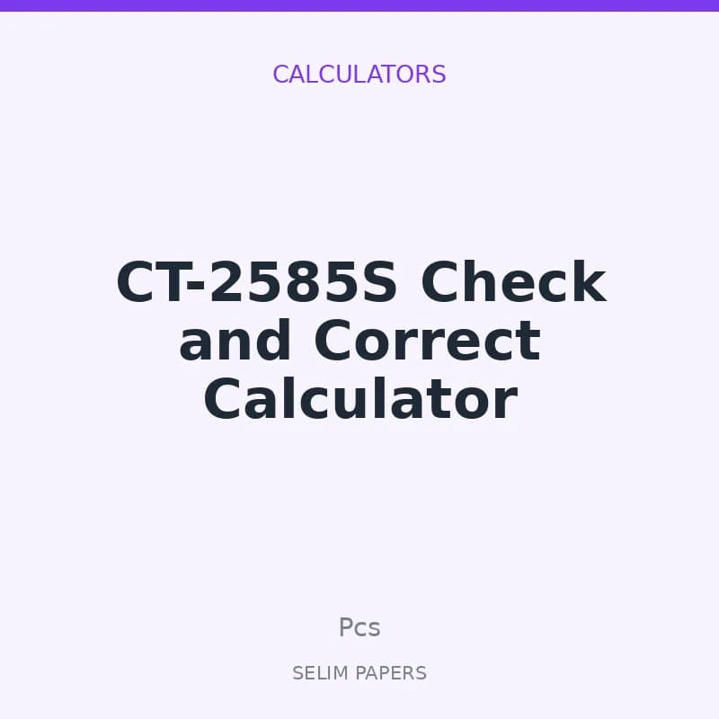 CT-2585S Check and Correct Calculator - Image 1