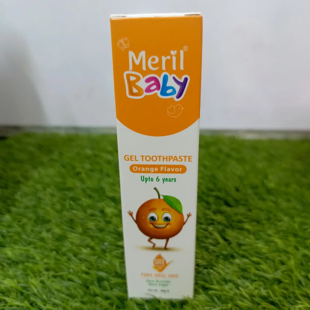 Meril baby gel toothpaste orange flavor 45g