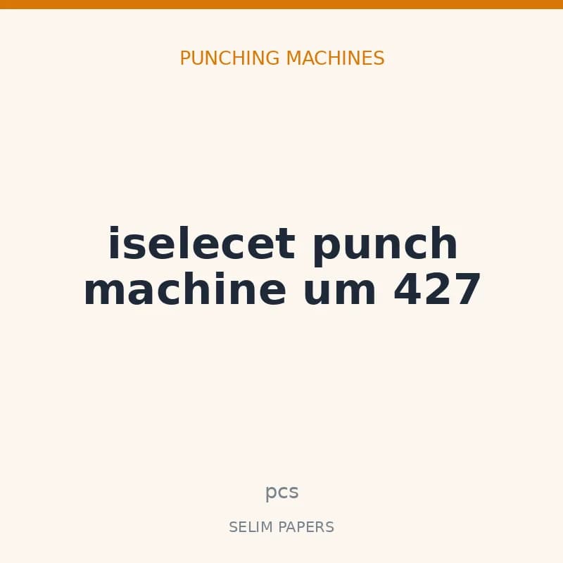 iselecet punch machine um 427 - Image 1