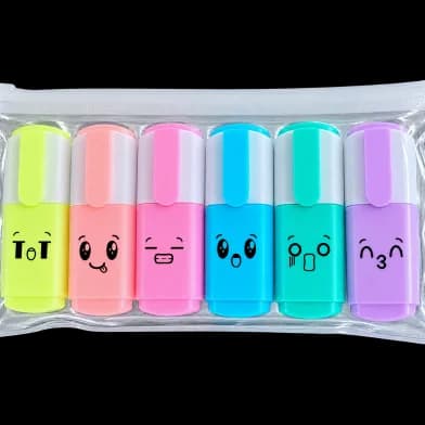 Mini highlighter 6 pcs set