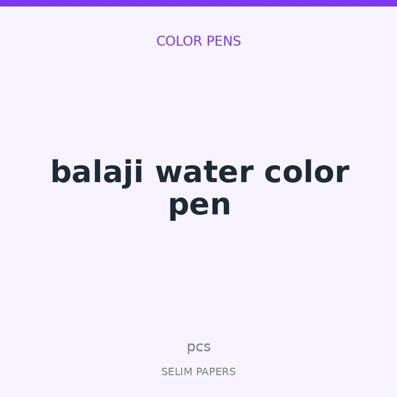 balaji water color pen