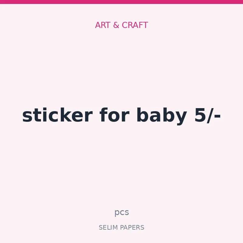 sticker for baby 5/- - Image 1