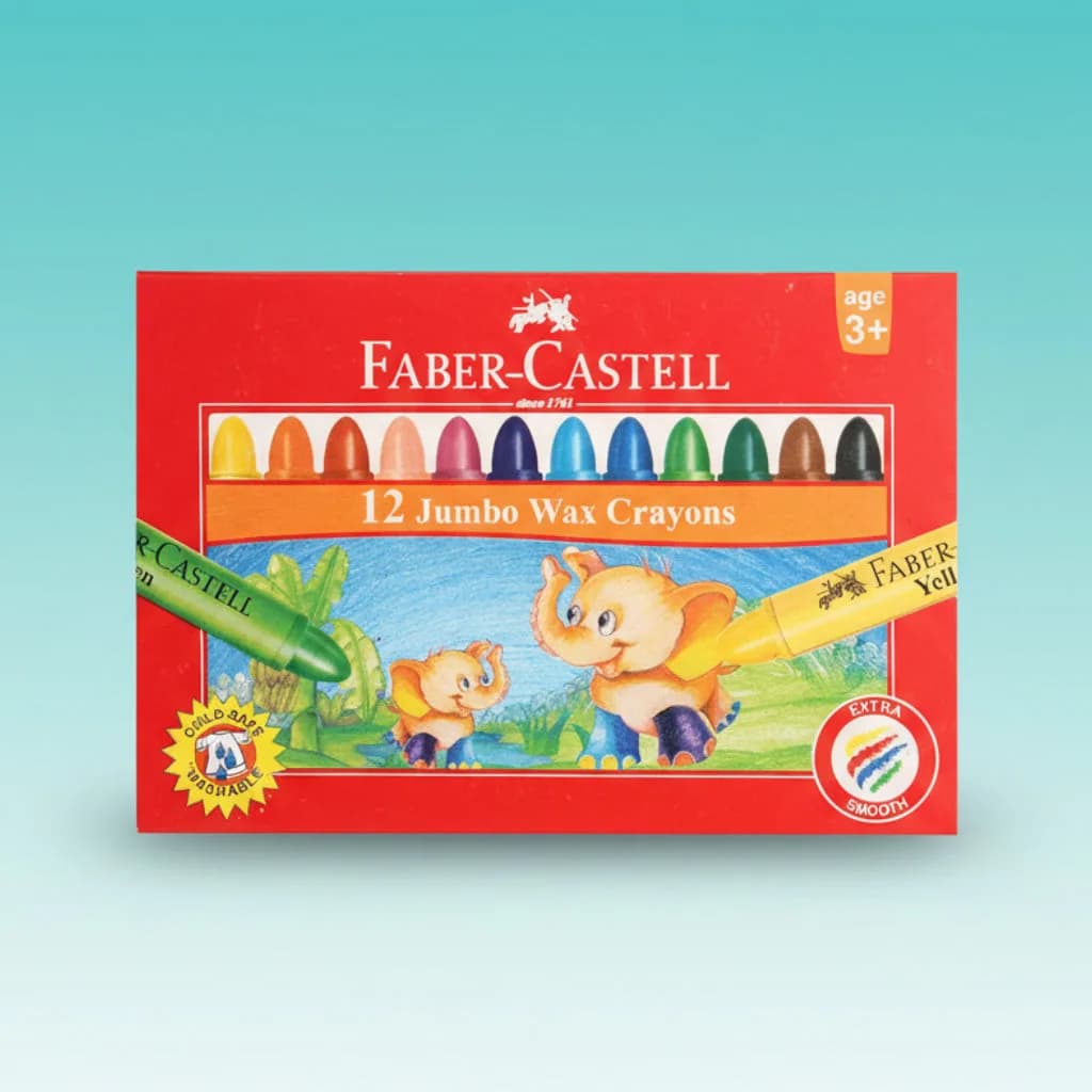 faber castel 12 color wax crayons - Image 1
