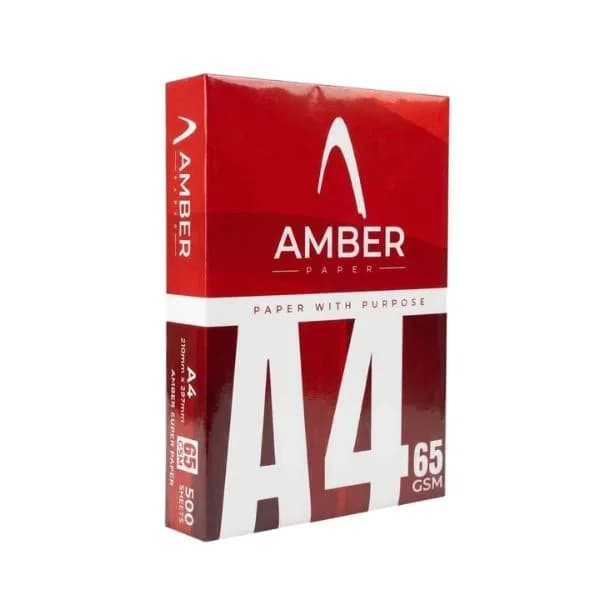 Amber A4 Paper 65 GSM - Image 1