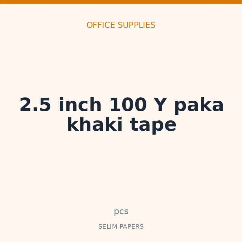 2.5 inch 100 Y paka khaki tape - Image 1