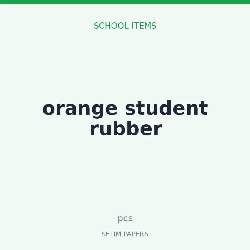 orange student rubber