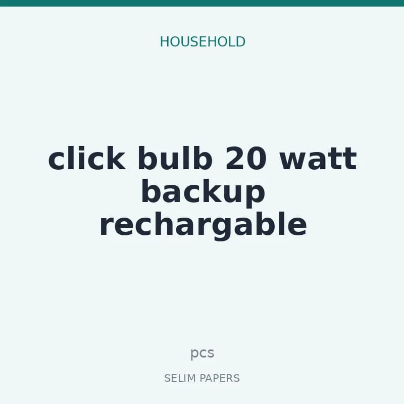 click bulb 20 watt backup rechargable - Image 1