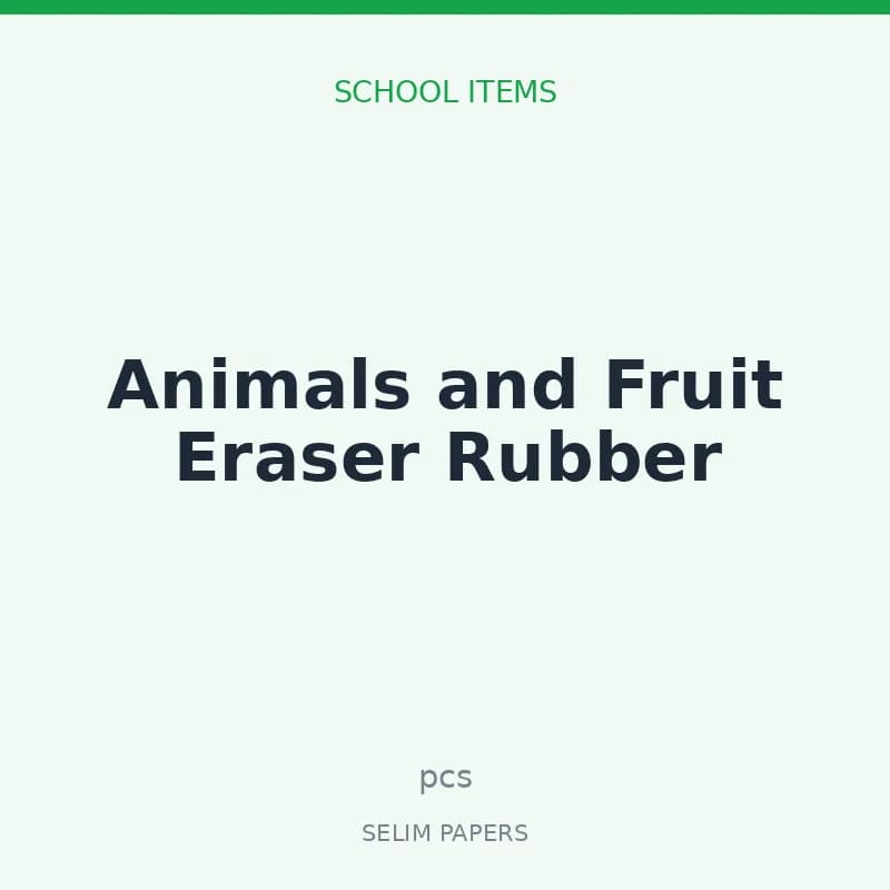 Animals and Fruit Eraser Rubber - Image 1