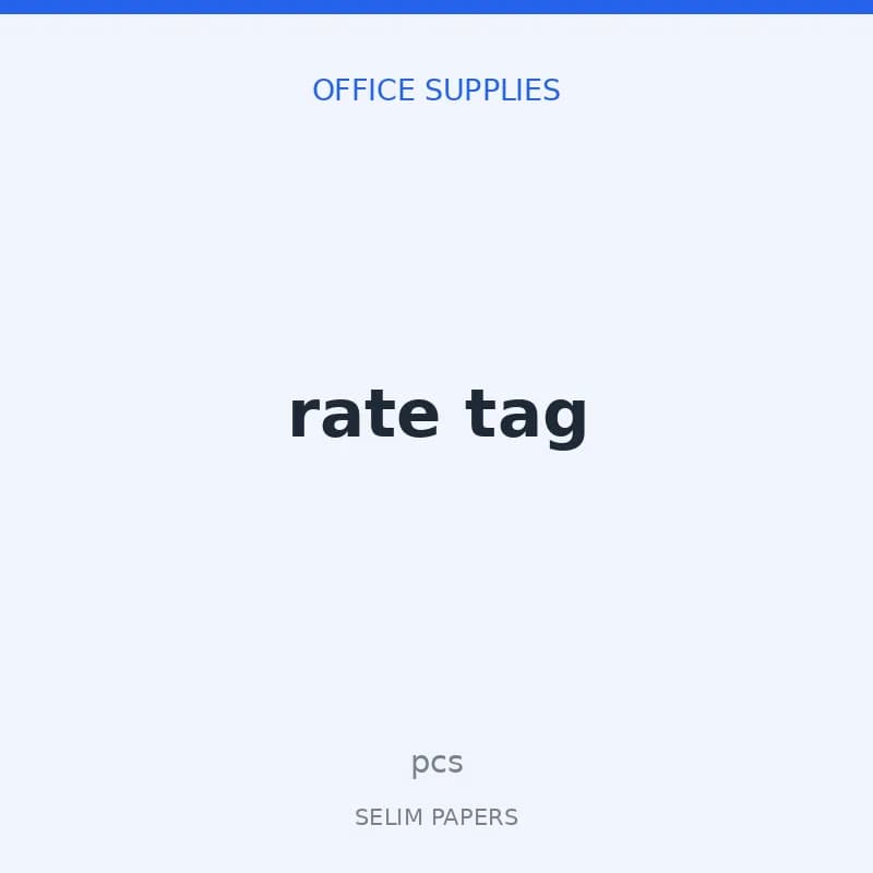 rate tag - Image 1