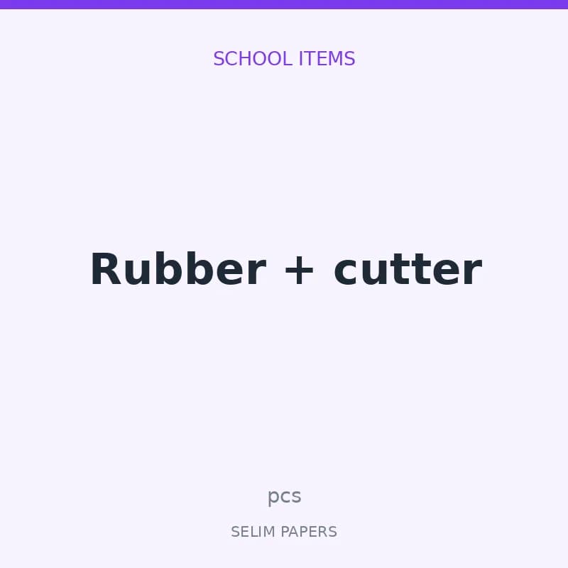 Rubber + cutter - Image 1
