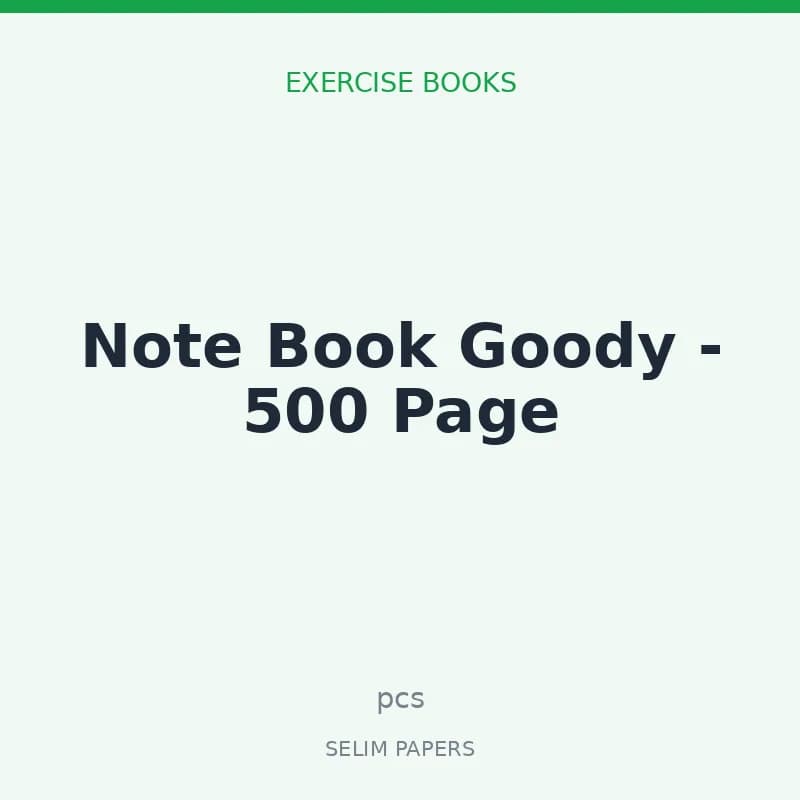 Note Book Goody - 500 Page - Image 1