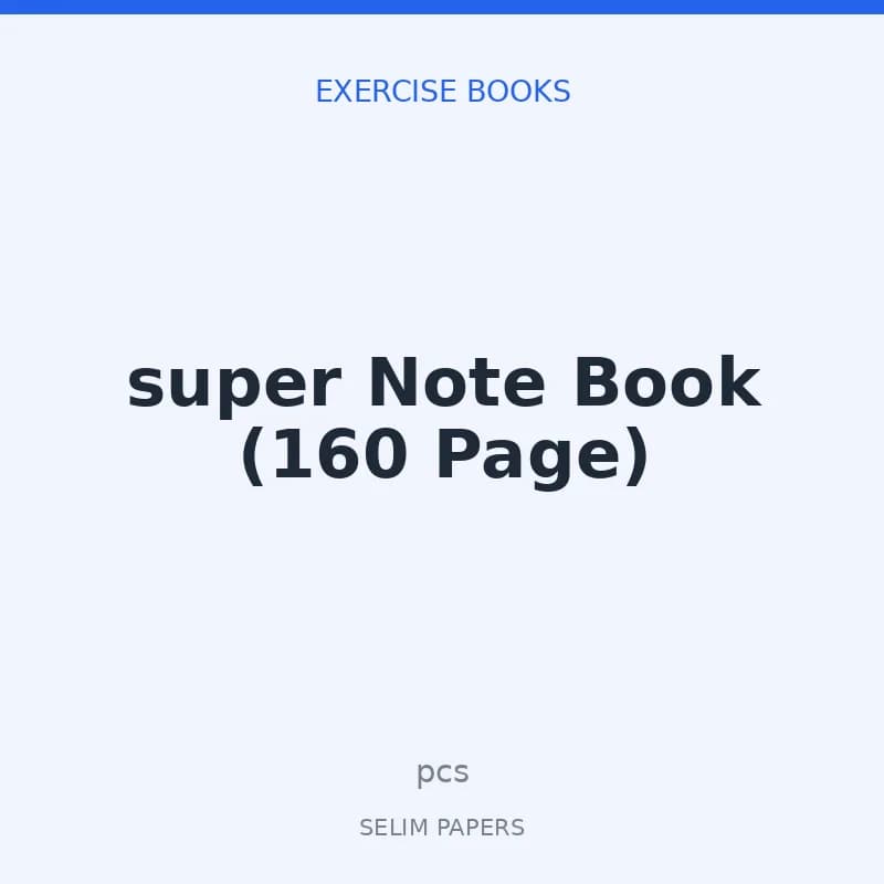 super  Note Book  (160 Page) - Image 1
