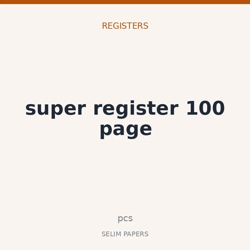 super register 100 page