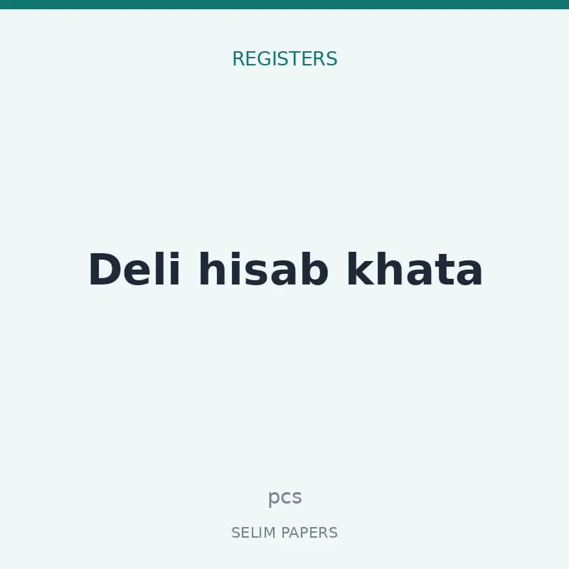 Deli hisab khata