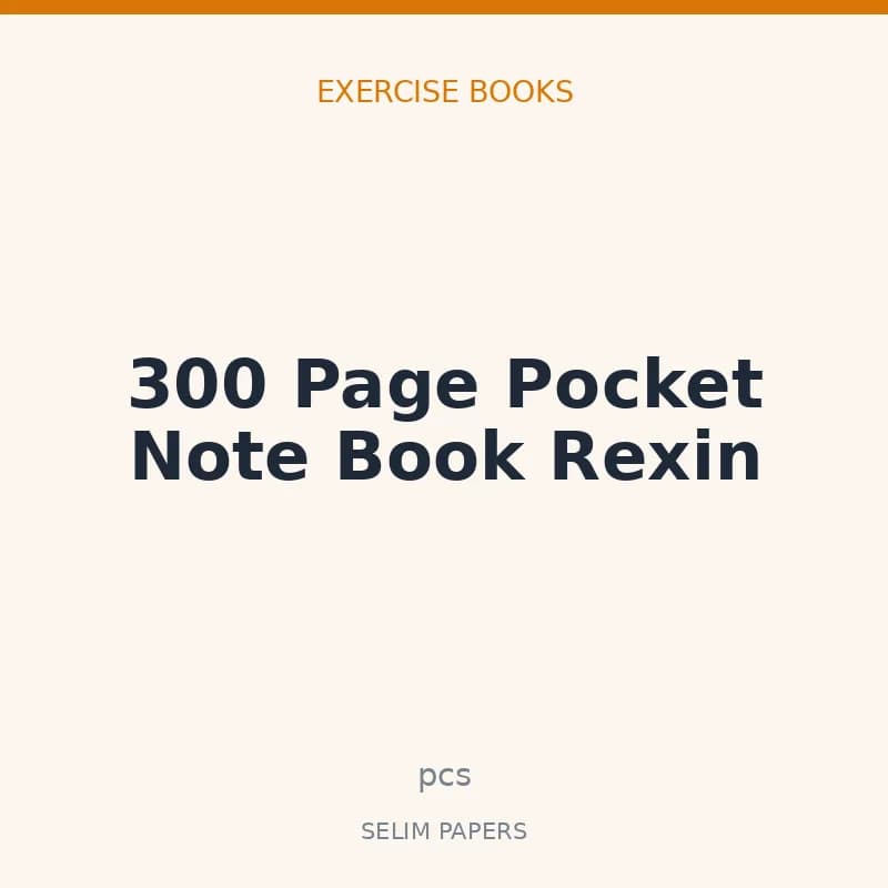 300 Page Pocket Note Book Rexin - Image 1