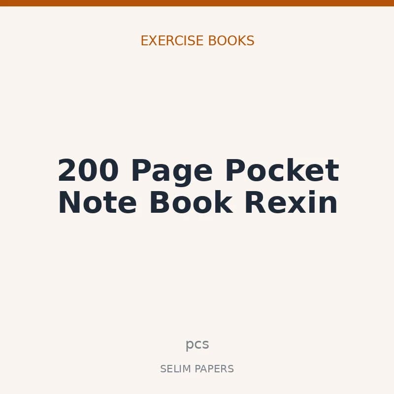 200 Page Pocket Note Book Rexin - Image 1