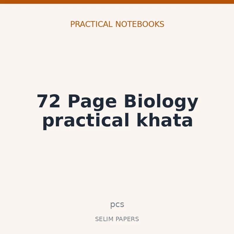 72 Page Biology practical khata