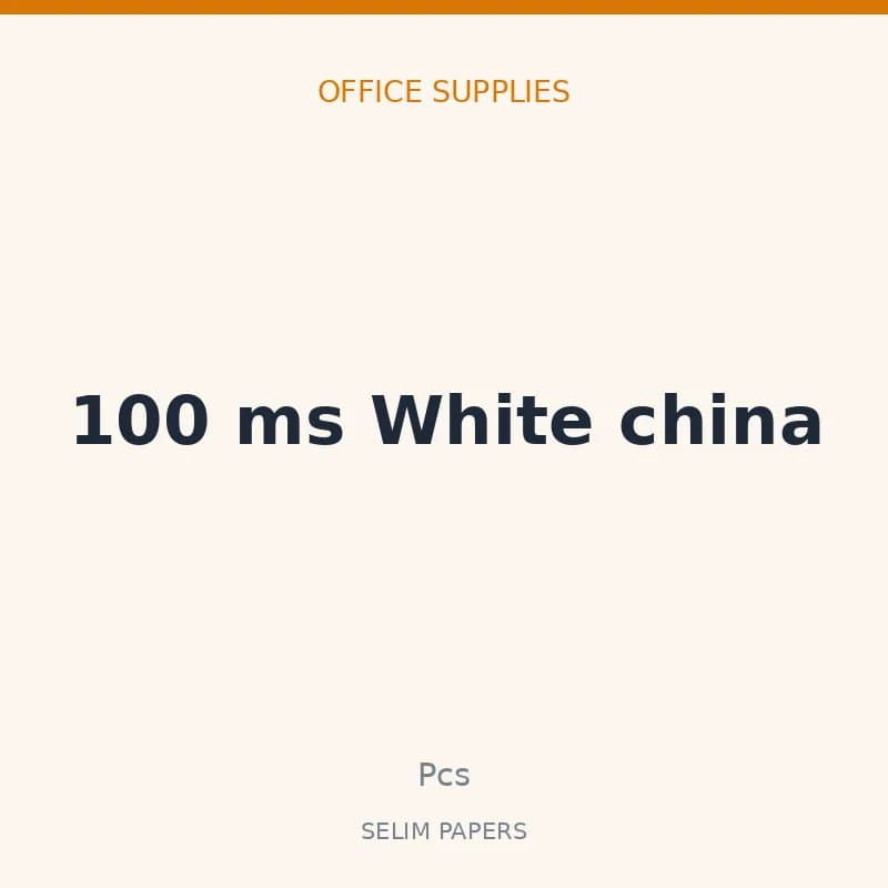 100 ms White china - Image 1