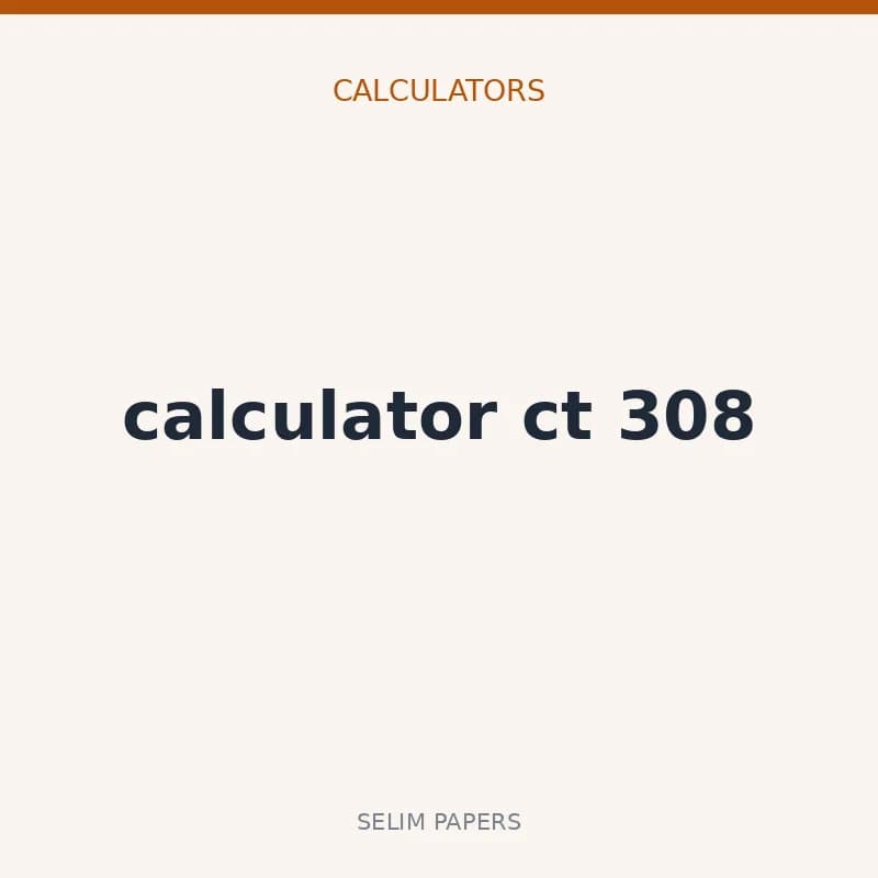 calculator ct 308 - Image 1