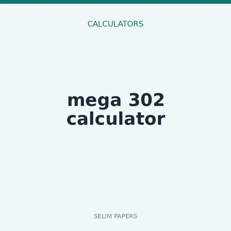 mega 302 calculator - Image 1