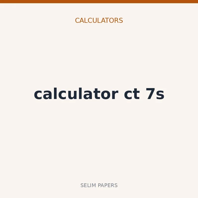 calculator ct 7s
