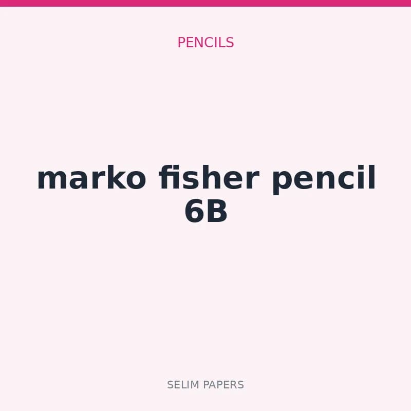 marko fisher pencil 6B - Image 1