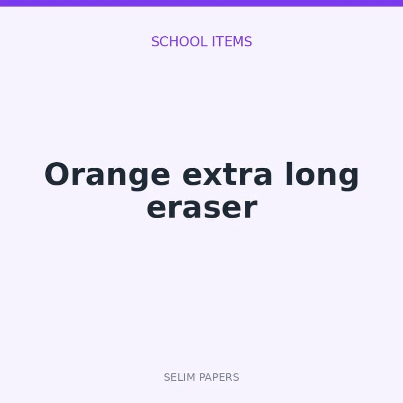 Orange extra long eraser
