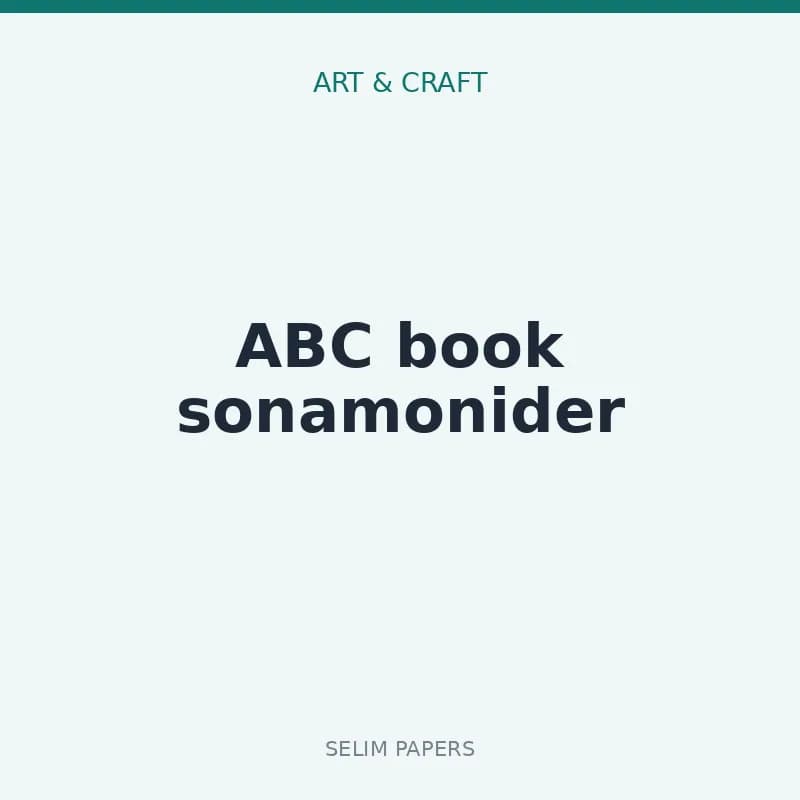ABC book sonamonider - Image 1