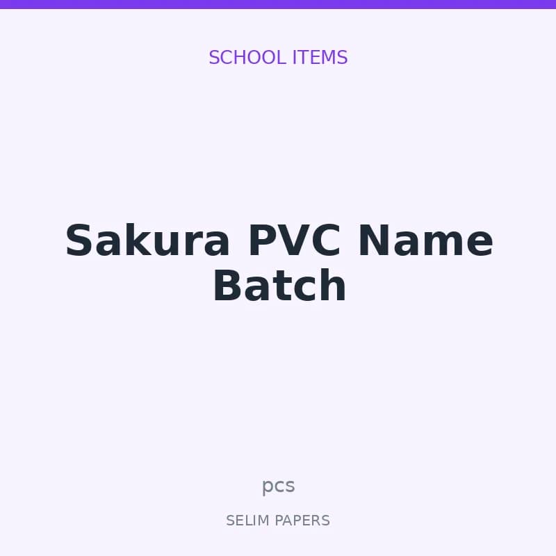 Sakura PVC Name Batch - Image 1