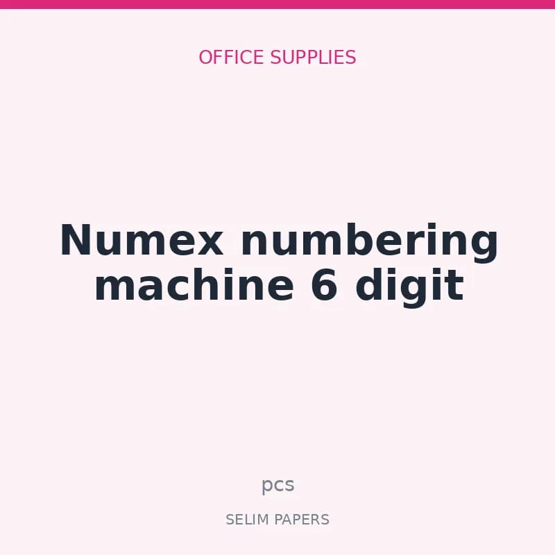 Numex numbering machine 6 digit