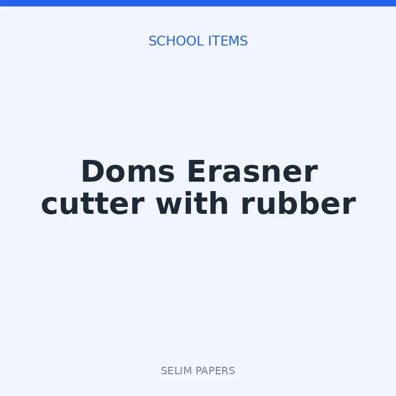 Doms Erasner cutter with rubber